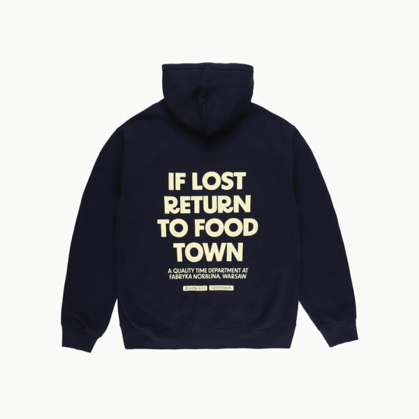 Hoodie „If lost, return to Food Town”